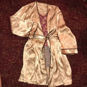 BOGO FREE! Gold satin robe
